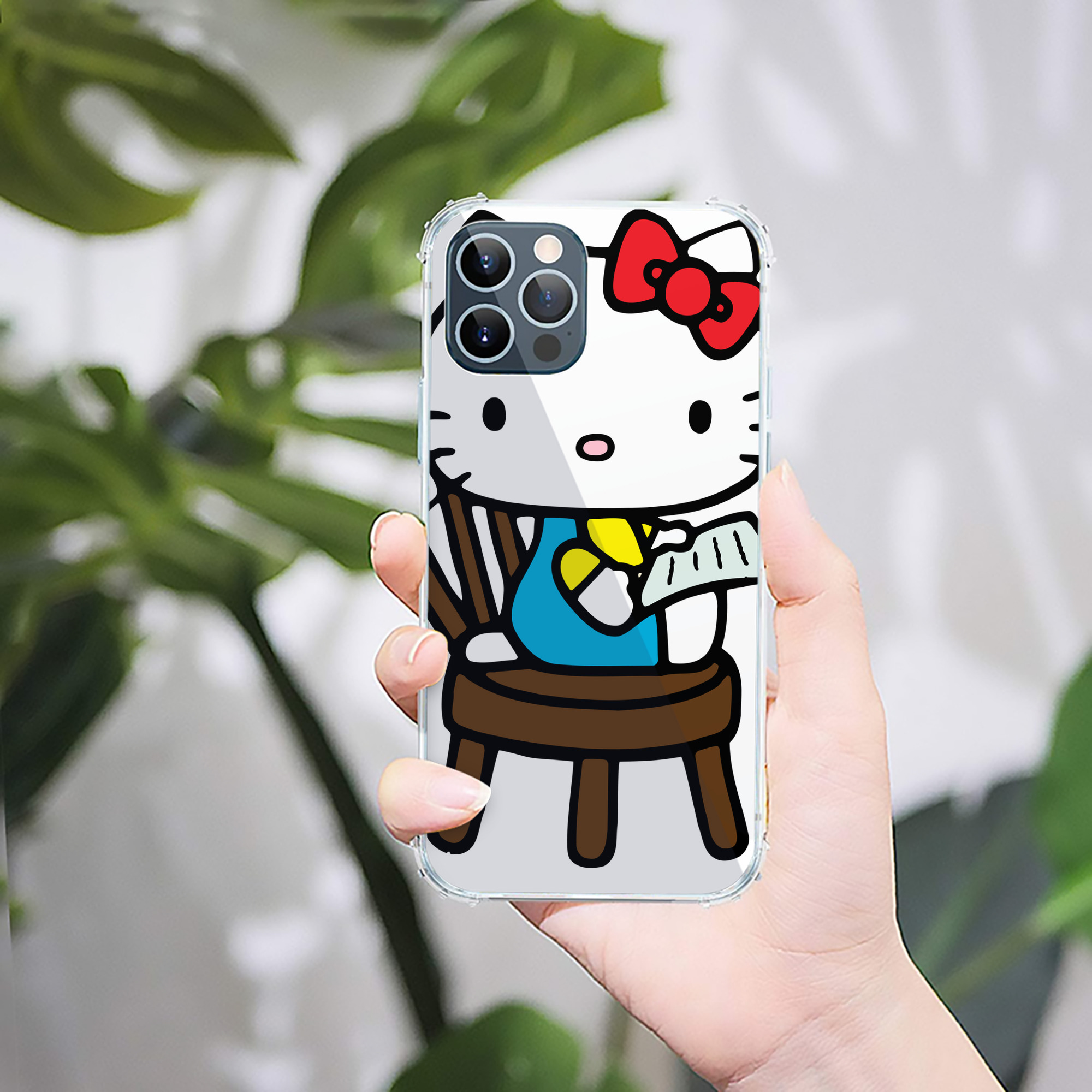 （画像用） Hello Kitty ハローキティ 【iPhone 12シリーズ対応】透明スマホケース（クリアソフトケース）